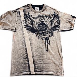 Vintage House of Blues Graphic Acid Wash T-Shirt Medium